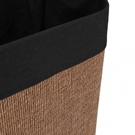 CESTO ROPA PLEGABLE  RIBETE NEGRO