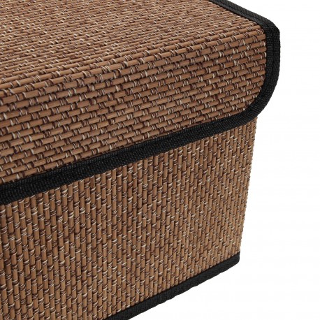 CESTA RECTANGULAR CON TAPA PLEGABLE NEGRA