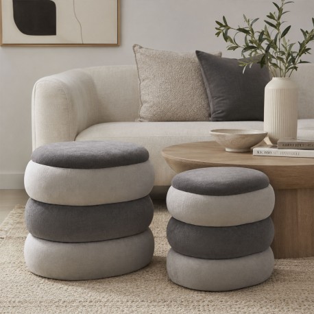 SET 2 PUFFS GRIS