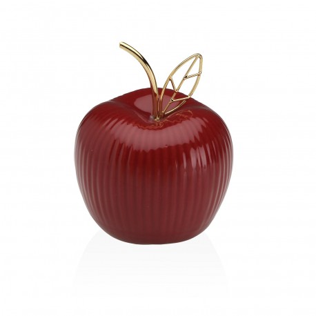 FIGURA CERAMICA MANZANA ROJA CON ALMACENAMIENTO