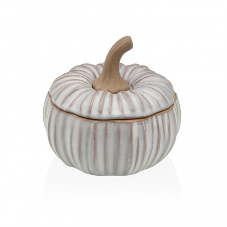 FIGURA CERAMICA CALABAZA BLANCA ALMACENABLE M