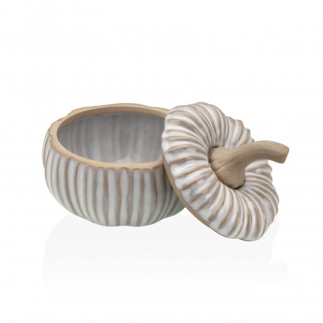 FIGURA CERAMICA CALABAZA BLANCA ALMACENABLE S