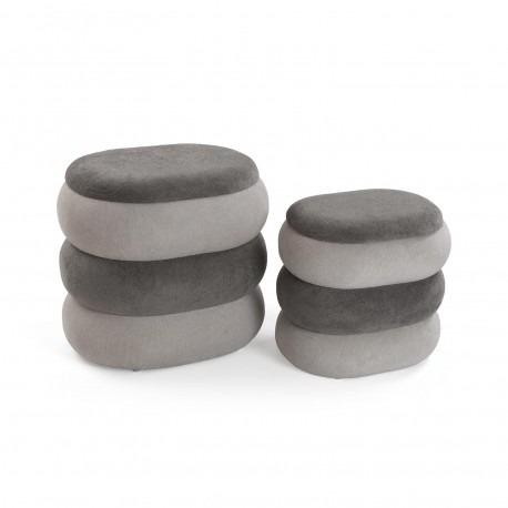 SET 2 PUFFS GRIS