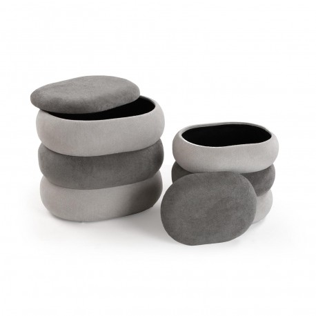 SET 2 PUFFS GRIS