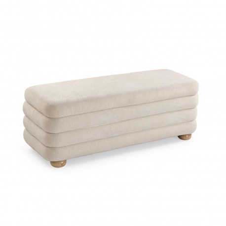 SET PIE DE CAMA Y 2 PUFFS GRIS