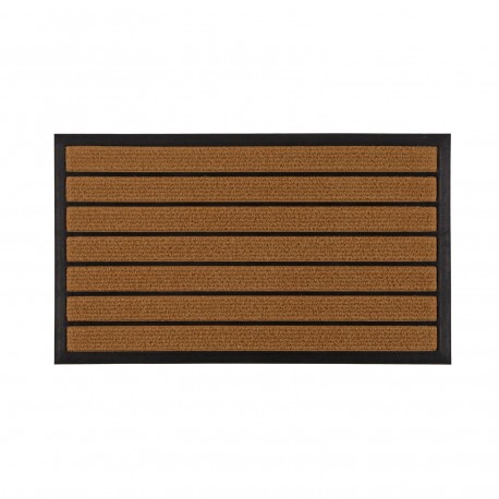 FELPUDO RAYAS MARRON 40X70