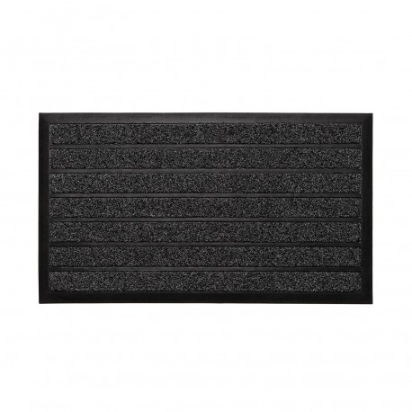 FELPUDO RAYAS NEGRO 40X70