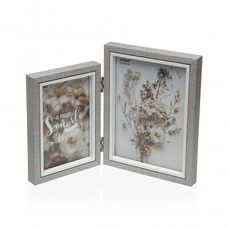 PORTAFOTO DE MADERA MAGY DOBLE 10x15 + 13x18
