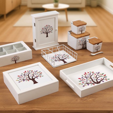 CAJA DE TE MADERA 6 COMP. TREE