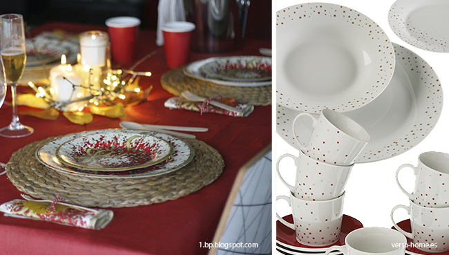 Christmas dinnerware