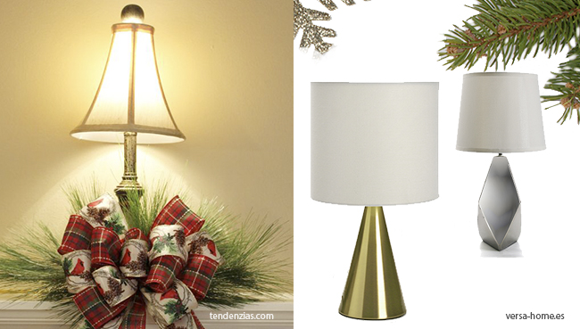 lamps with Christmas decoration